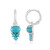 Pendientes en plata con Turquesa bella durmiente (Faszination Türkis)