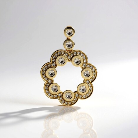 Ciondolo in oro con Diamante Champagne I2 (de Melo Gold)