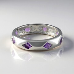 Anello in argento con Ametista Uruguay (de Melo Essence)