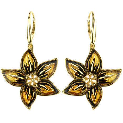 Baltischer Bernstein-Silberohrringe (dagen)