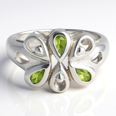Anello in argento con Tormalina Cuprian