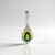 Ciondolo in argento con Diopside Russo