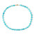Caribbean Blue Quarz Silver Necklace
