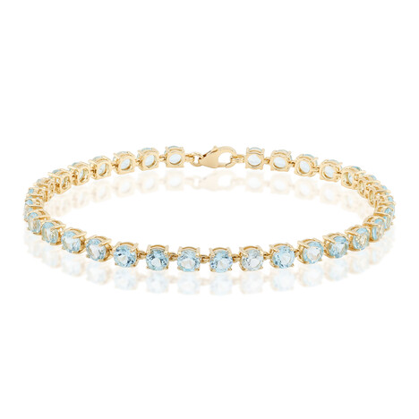 Himmelblauer Topas-Silberarmband