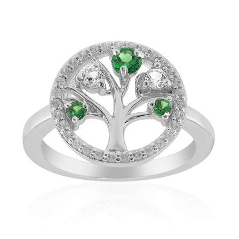 Zilveren ring met een Tanzania Tsavoriet