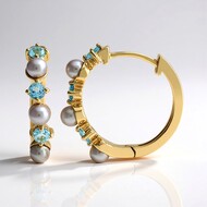 Pendientes en plata con Perla plateada Freshwater (TPC)