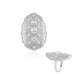 Weißer Topas-Silberring