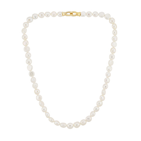 Collana in argento con Perla d'Acqua Dolce Bianca (TPC)