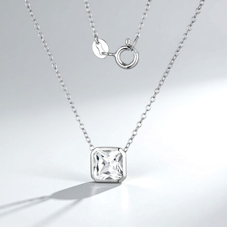 Collana in argento con Topazio Bianco