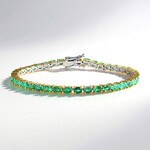 Bracciale in argento con Smeraldo Zambia (Gems en Vogue)