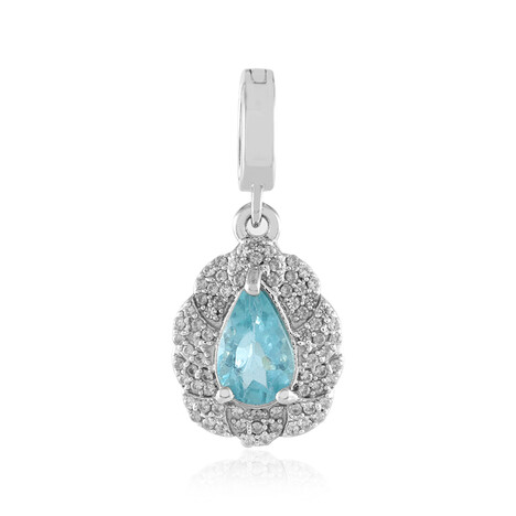 Blauer Apatit-Silberanhänger