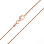 Silber-Zopfkette - 4,96 g - 70 cm - rosévergoldet