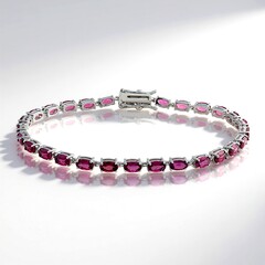 Bracciale in argento con Rodolite