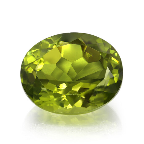 Kaschmir-Peridot-Edelstein 5,85 ct in Sammler-Box