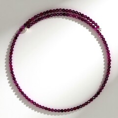 Collana rigida in acciaio con Rubino (Riya)