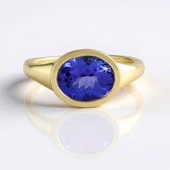 9K AAA Tanzanite Gold Ring