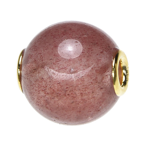 Zilveren hanger met een aardbei kwarts (MONOSONO COLLECTION)