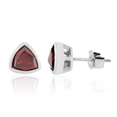 Zilveren oorbellen met Mozambique granaten