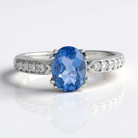Anello in argento con Fluorite Cangiante