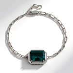 Bracciale in argento con Fluorite Blu Caraibico