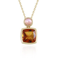 Madeira Citrine Silver Necklace (KM by Juwelo)