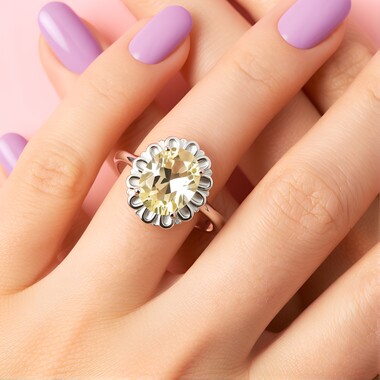 Anello in argento con Pietra del Sole Messicana