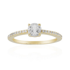 Weißer Topas-Silberring