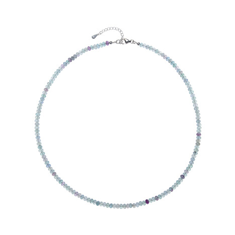 Fluorit-Silberhalskette