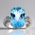 Anello in argento con Topazio Blu Cielo