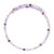 Collar al cuello en acero con Amatista de Zambia (Riya)