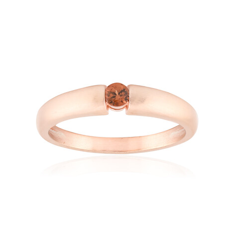 Zilveren ring met een roze zirkoon