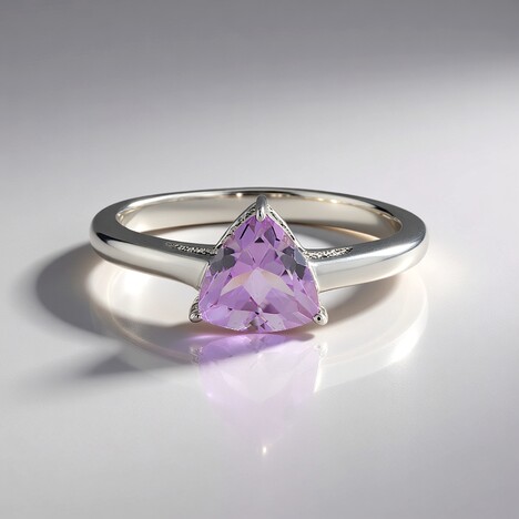 Anello in argento con Ametista Rose de France