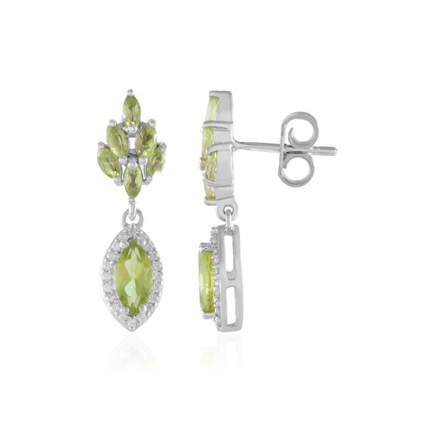 Pendientes en plata con Peridoto