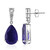 Boucles d'oreilles en argent et Quartz pourpre