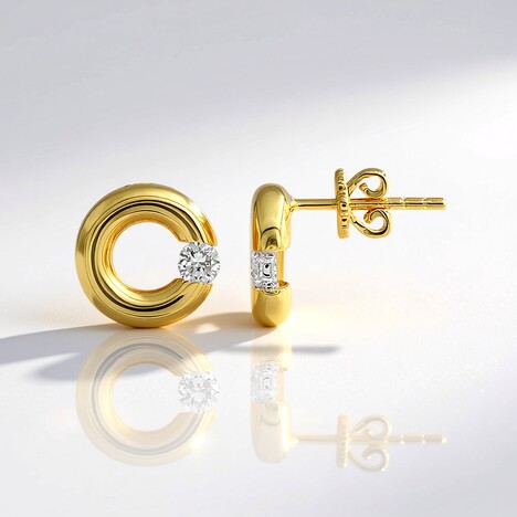 Orecchini in oro con Diamante IF (D) (Annette)