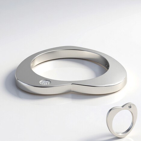 Bague en argent et Zircon