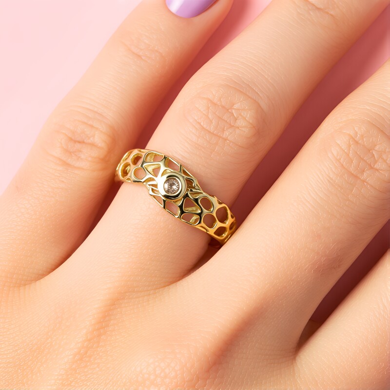 I2 Champagner-Brillant-Goldring (Ornaments by de Melo)