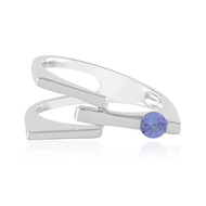 Zilveren ring met een tanzaniet (de Melo Essence)