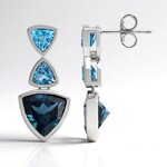 Orecchini in argento con Topazio Blu Londra (de Melo Essence)