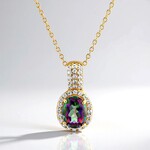 Collana in argento con Quarzo Mistico