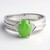 Anello in argento con Crisoprasio Imperiale