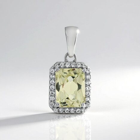 Ciondolo in argento con Kunzite Canarino