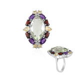 Anello in argento con Ametista Verde