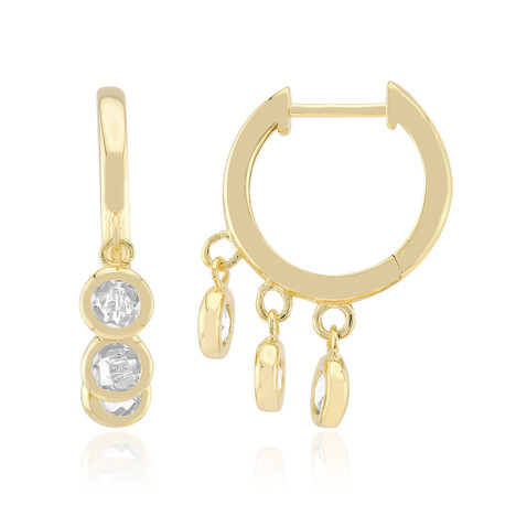 Pendientes en plata con Topacio blanco