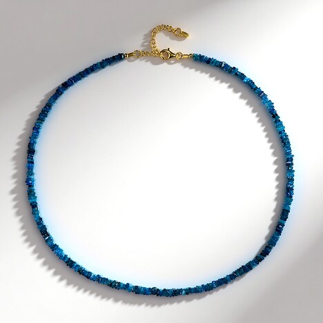 Collana in argento con Apatite Blu Neon