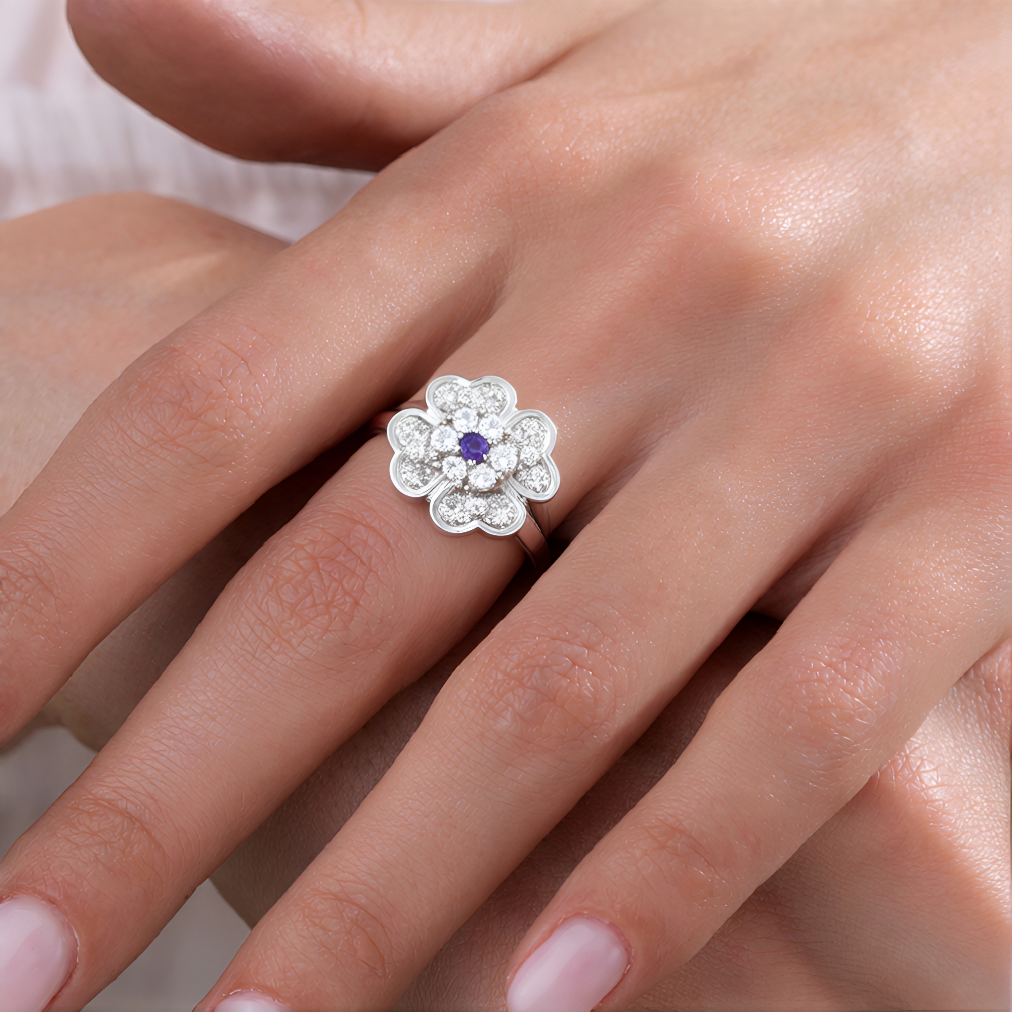 Bague Tanzanite Naturelle Certifiée Accompagnée De Ses Diamants P Image 127099 Grande