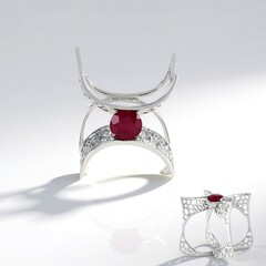 Anello in argento con Rubino del Madagascar (de Melo Essence)