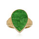 Zilveren ring met een Uwarowiet (Bali Barong)
