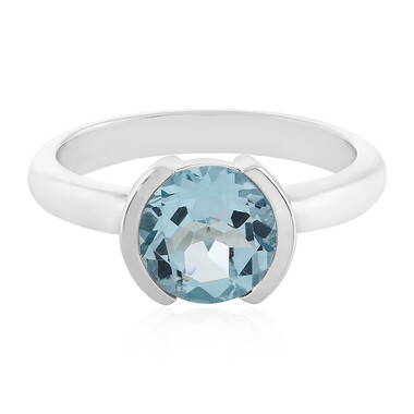 Anello in argento con Topazio Blu Cielo
