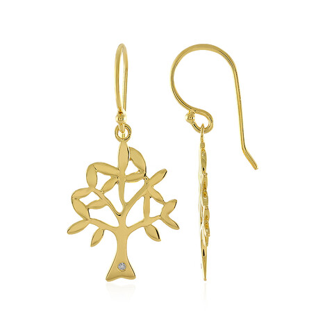 Orecchini in argento con Diamante I4 (J)